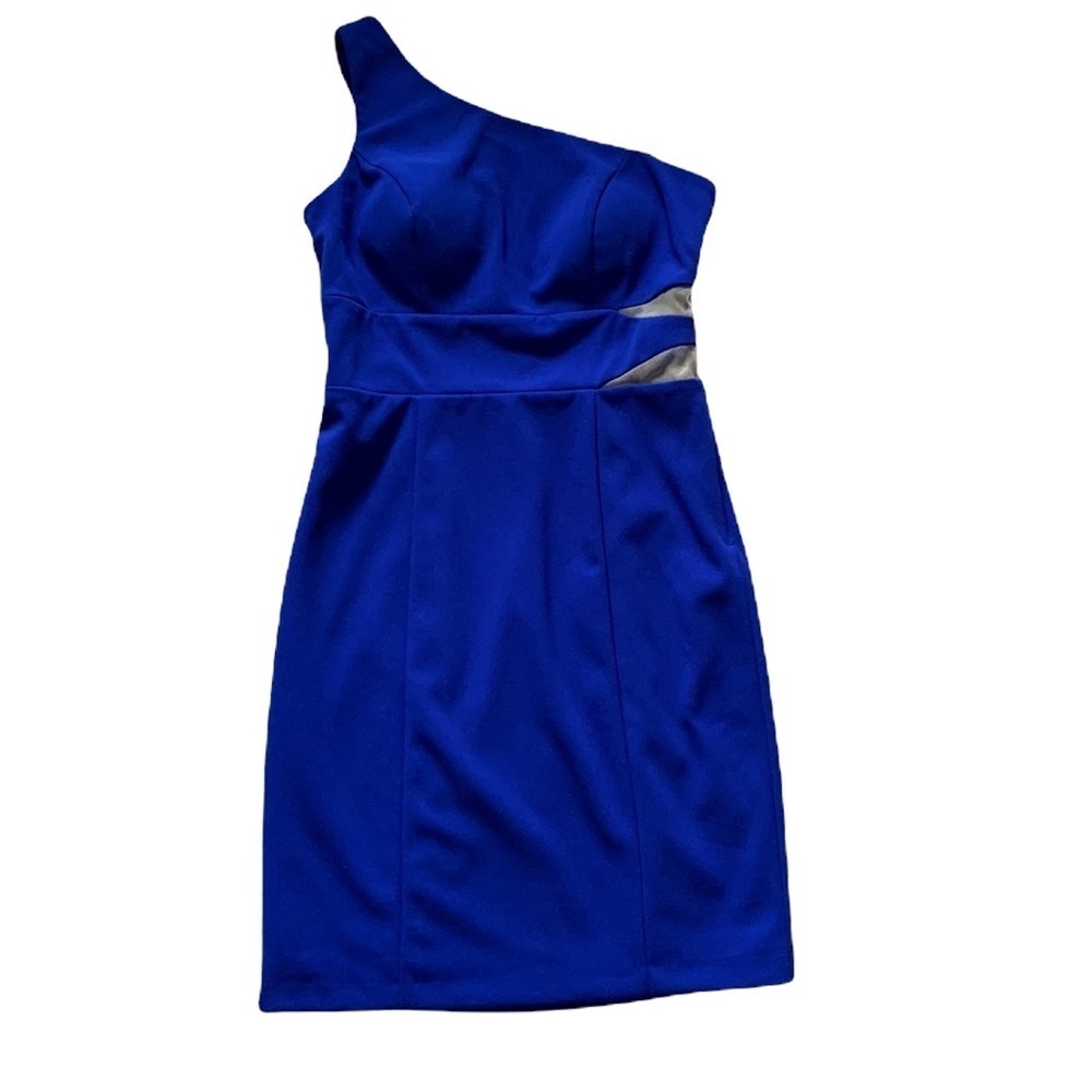 Decode royal blue one shoulder cocktail dress - Picture 2 of 11